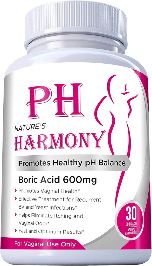 Puhas TAIM KODUKOHASED BORIC Acid Suposiidid Looduse Harmony 30 Count 600 mg 100% Puhastatud valmistatud USA-s
