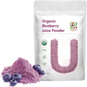 UNLEASH'D ORGANIC Organic Blueberry Juice Powder 16 oz 100% puhas looduslik roheline toit, rikas antioksüdante ja vitamiine, AIDS seedimist ja suurendab immuunsüsteemi funktsiooni