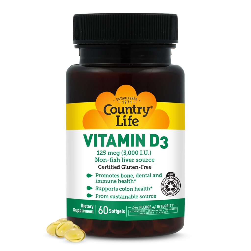 RIIK LIFE Vitamiin D3 5000 RÜ, 60 CT