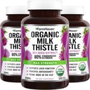 FarmHaven USDA orgaaniline piimaohakapslid | 30X kontsentreeritud seemneekstrakt & 80% silimariin standardiseeritud - toetab maksafunktsiooni ja üldist tervist | Mitte-GMO | 360 vegankapslit