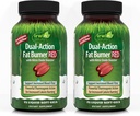 Irwin Naturals Dual-Action Fat Burner RED - 75 Vedel Soft-Gels, Pakend 2 - Võimas termogeense lämmastikoksiidi Booster - 50 Kokku Servings