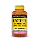 MASON LOODUSLIK letsitiini Kelp, Vitamiin B6 ja Õunasiidri äädikas, Dual Action valem, 100 Softgels