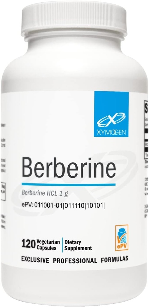 XYMOGEN Berberine HCL 1000mg – Herbal Berberine Supplement for Metabolic & Digestive Support - Promote Lipid Metabolism, Gastrointestinal Health & Immune Function (120 Capsules)