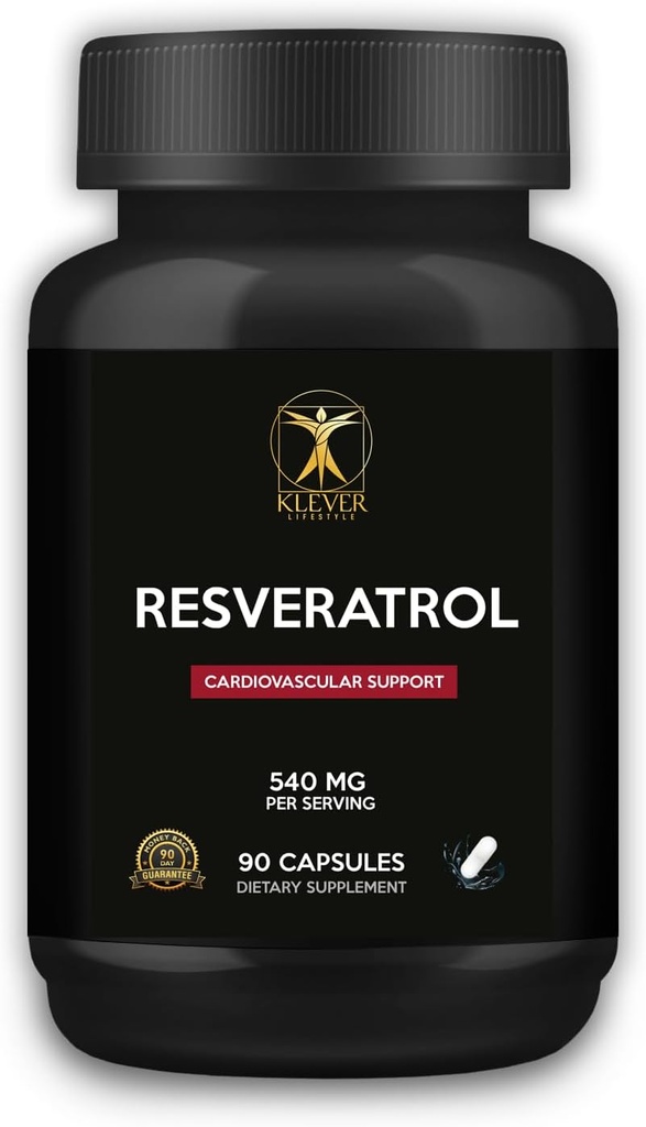 Kleveri elustiil | Resveratrooli antioksüdandi lisand | toetab immuunsüsteemi funktsiooni, pikaealisust, tervislikku vananemist | 90 kapslit | 540 mg serveerimise kohta