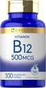 Carlyle Vitamiin B-12 500mcg | 300 tabletti | Taimetoitlane, mitte-GMO, gluteenivaba toidulisand