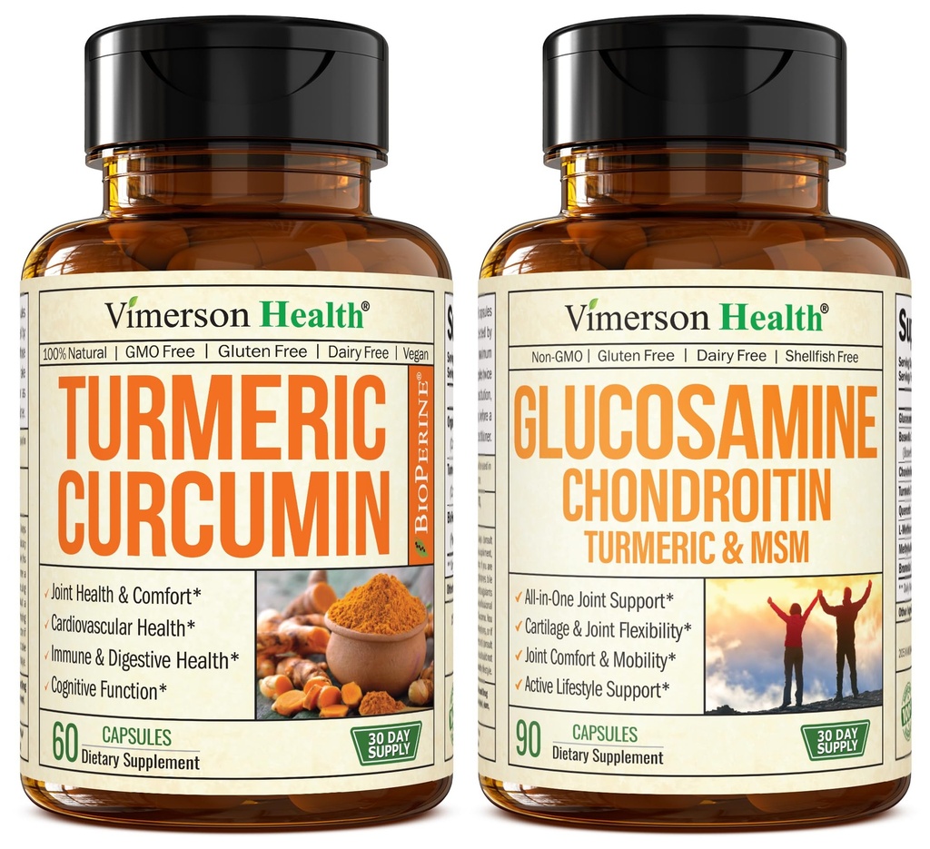 Kurkumiini Black Pepper Extract & Glükosamiin Kondroitiin MSM ühine tugi täiendada