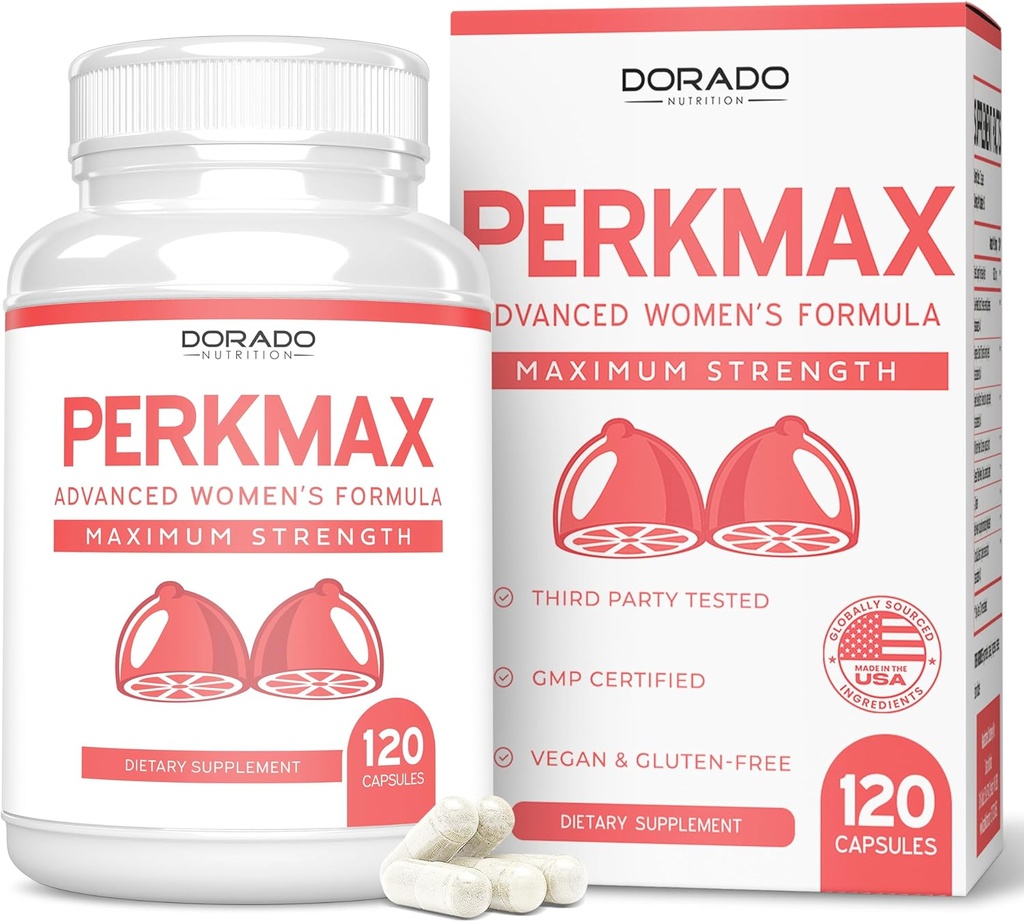 Rindade toetamise pillid naistele (120 Count) - Boob ja Bust Support Supplement naistele - lambalääts, Saw Palmetto, L-türosiin, Dong Quai & apteegitilli Seemne ekstrakt Gluteenivaba - Non-GMO & USA MADE