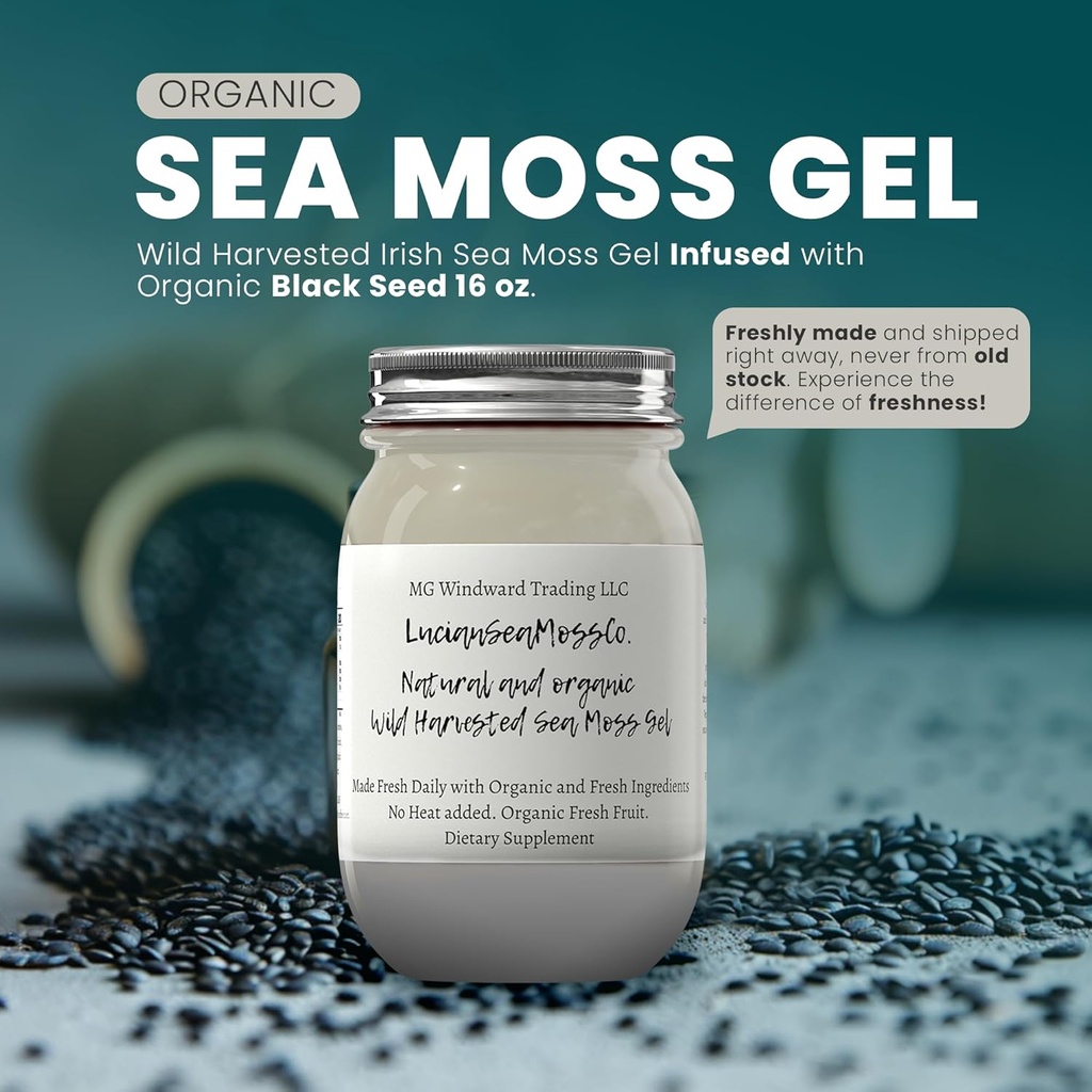 Ashwagandha Mango Sea Moss Gel Orgaaniline värske puuvili Infundeeritud Wild Harvested Irish Sea Moss Gel | Immune and Seedetrakti tugi | Vitamin Mineral Antioxidant Supplements | (16 oz. Ashwagandha Mango)