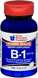 Hea Naaber Apteek Vitamiin B-1 100mg Tabletid, 100 Count