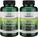 Swanson Senna Psyllium Cascara Complex GI Tract Regulaarsuse toetus 90 kapslit (2 pakendit)