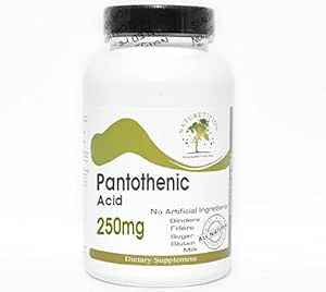 Pantoteenhape 250mg ~ 200 kapslit - ei lisaaineid ~ Looduslisandid
