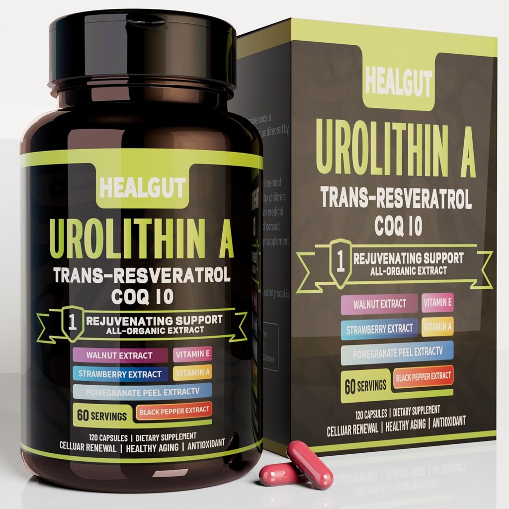 Urolitiin A Supplement for Urban Working Women: Anti-Aging Kapslid Trans-Resveratrooli ja CoQ10 - USA Lab Kinnitatud toetada Tervislik vananemine ja rakkude uuendamine (9in1)