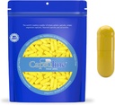 Värviline suurus 0 Tühjad želatiinkapslid kapsli järgi - kollane/kollane 10000 Count |Kosher & Halal Certified |Gluteenivaba