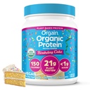 Orgaaniline Vegan Valgu Pulber, Sünnipäeva Kook - 21g Taimepõhine Valk, 7g Prebiootiline Fiber, Madala Net Carb, Ei Laktoosi Koostisosad, Ei Lisatud Suhkrut, Non-GMO, Shakes & Smoothies, 1.02 lb
