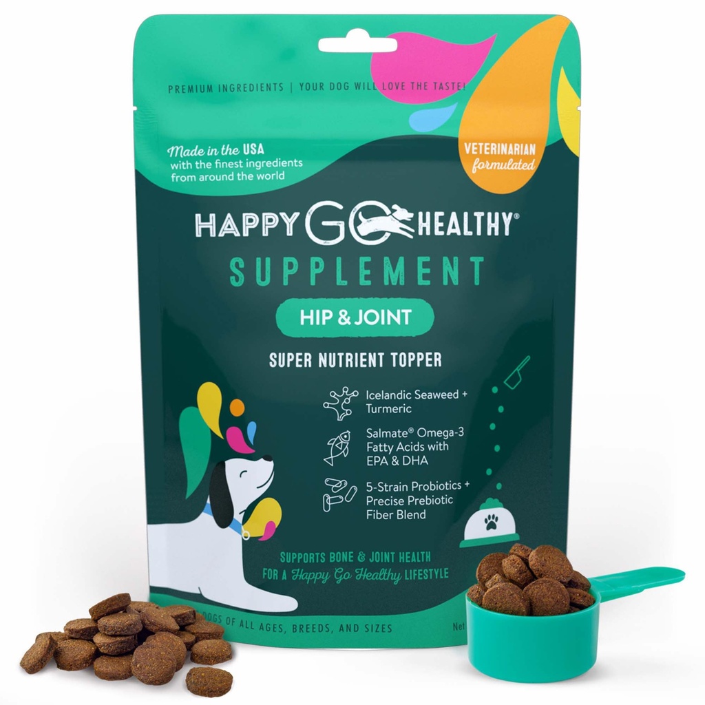 Puusa- ja liigeselisandid koertele | Aitab ühist tervist ja liikuvust toetada taastumisel ja vanematel koertel | Looduslikud koostisosad, maitsev Kibble Dog Food Topper | 21 Count Pack