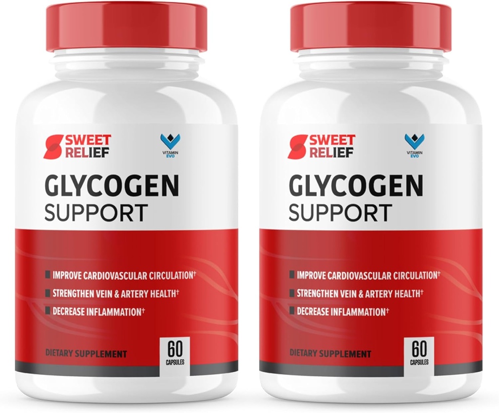 (2 Pack) Sweet Relief Glycogen Support - SweetRelief veresoonte puhastaja, Sweet Relief kapslid, Advanced valem üldise heaolu, Sweet Relief Reviews (120 kapslit) 2 kuu pakkumine