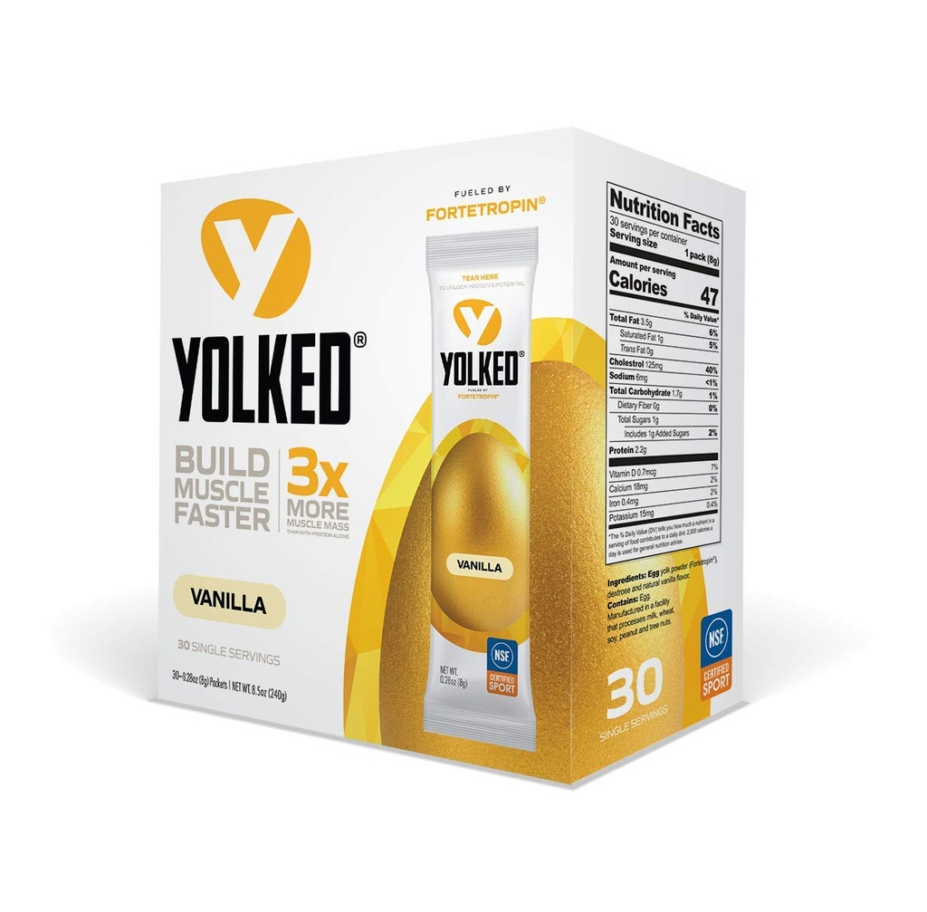 YOLKED - NSF-sertifitseeritud lihaste hoone täiendus - aitab suurendada Lean lihaste, vähendada lihaste kadu ja parandada taastumist Fortetropin, 30 Servings