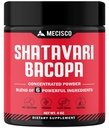 6in1 Shatavari pulber orgaaniline - segatud Shatavari juure, Bacopa Monnieri, Ashwagandha juure, Vitex Berry, lambaläätse ja musta pipariga - toetab noorendamist, edendab energiat ja elujõudu - 4 Oz