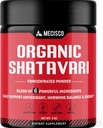 6in1 Shatavari pulber orgaaniline - segatud Shatavari juure, Bacopa Monnieri, Ashwagandha juure, Vitex Berry, lambaläätse ja musta pipariga - toetab noorendamist, edendab energiat ja elujõudu - 4 Oz
