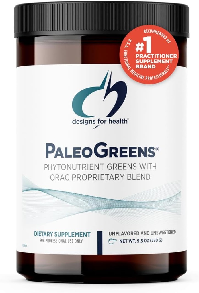 Tervise PaleoGreens disainilahendused - üle 90% orgaanilise superrohelise raputuspulbri köögiviljade, marjade, ensüümide + antioksüdantidega - Mitte-GMO Joogisegu, Maitsestamata + magustamata (30 serveerimist / 270 g)