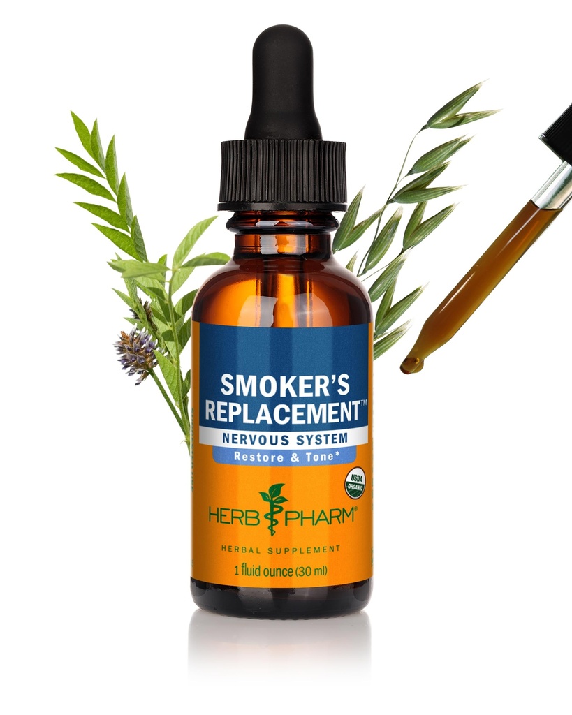 Herb Pharm Suitsetaja Asendamine Vedel Taimne Valem Närvisüsteemi Tugi - 1 Ounce
