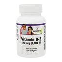 BariatricPal Vitamiin D-3 125mcg (5000 RÜ) - Lihtne neelata taimetoitlased pehmed (100ct pudel)