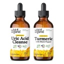 Wild & Organic Uric Acid Cleanse Tinktuur 4 fl oz & Kurkum Tinktuur 4 fl oz