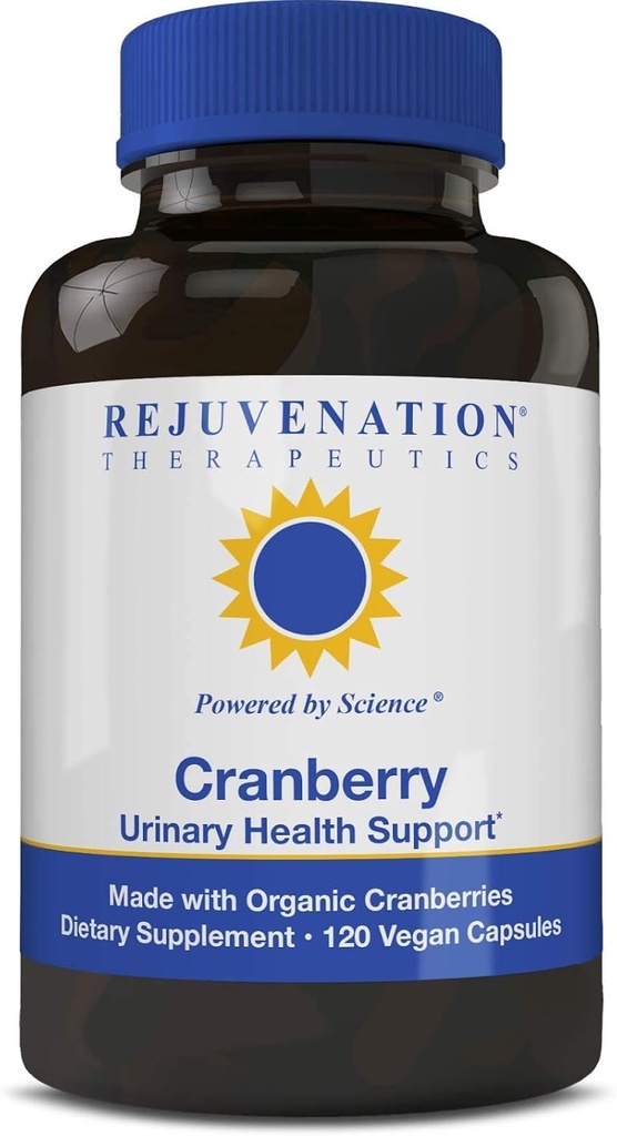 Rejuvenation Therapeutics Organic Cranberry 160: 1 ekstrakt (45 mg PAC = 40 000 mg värsket Jõhvikat) - kõige võimsam Jõhvikaekstrakt (120 vegankapslit, suhkruvaba, sojavaba)