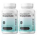 Magneesium Bisglütsinaat 200mg - kõrge imendumine Kelaat Magneesiumilisand - õrn kõhule, gluteenivaba, toetab magamist, lihaskrampe ja positiivset meeleolu - 120 kapslit (pakk 2)
