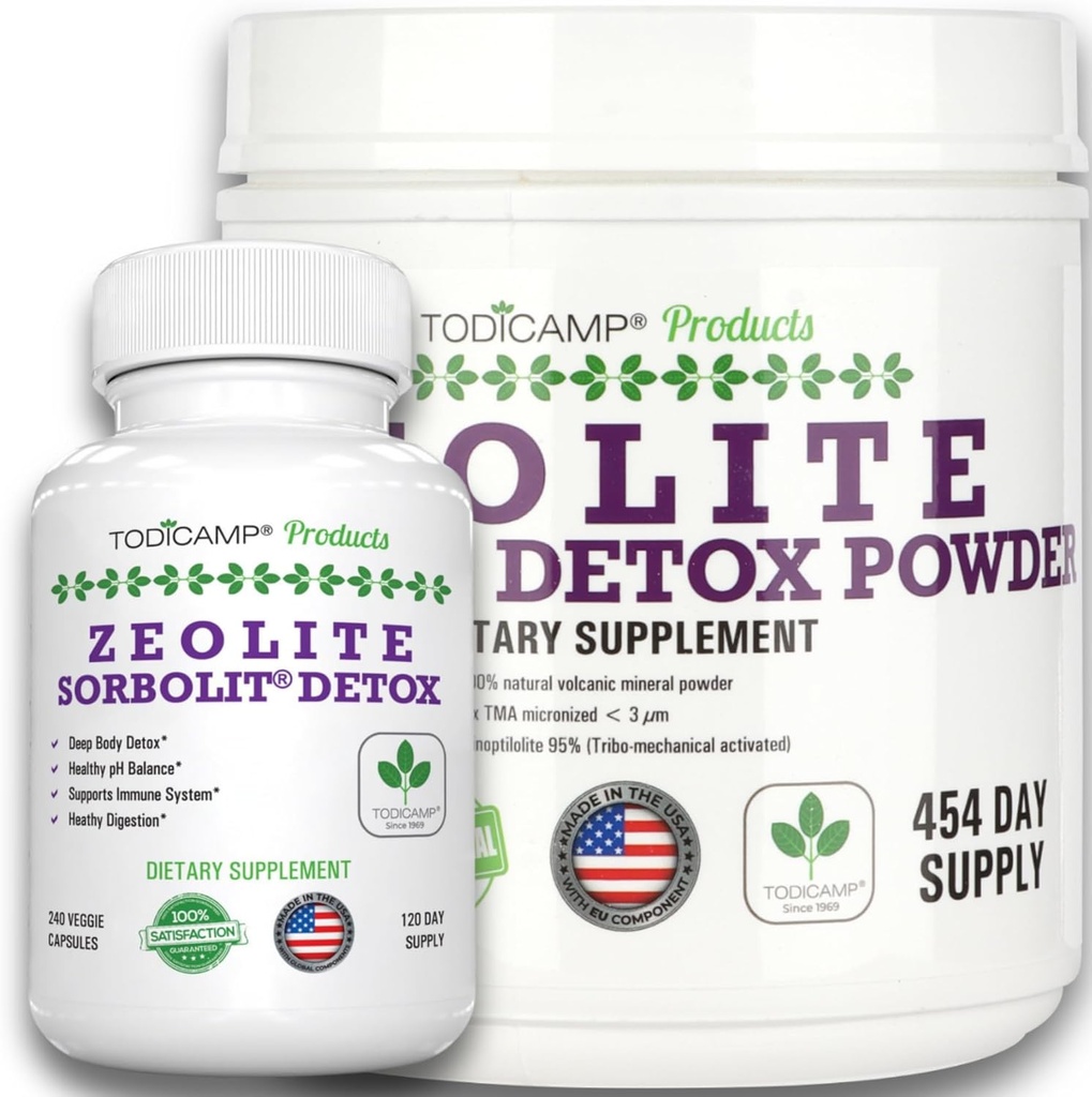 Zeoliit Detox Pack vähemalt 120 päeva tarnimine Zeoliit kapslid ja tseoliit Pulber Bundle