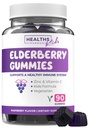 Sambucus Elderberry Gummies lastele - Lapsed Immune Support Gummies Black Elderberry C-vitamiin ja tsink igapäevaseks ja hooajaliseks heaoluks - Vegan Non-GMO & Lab Kinnitatud (3 kuud tarne)