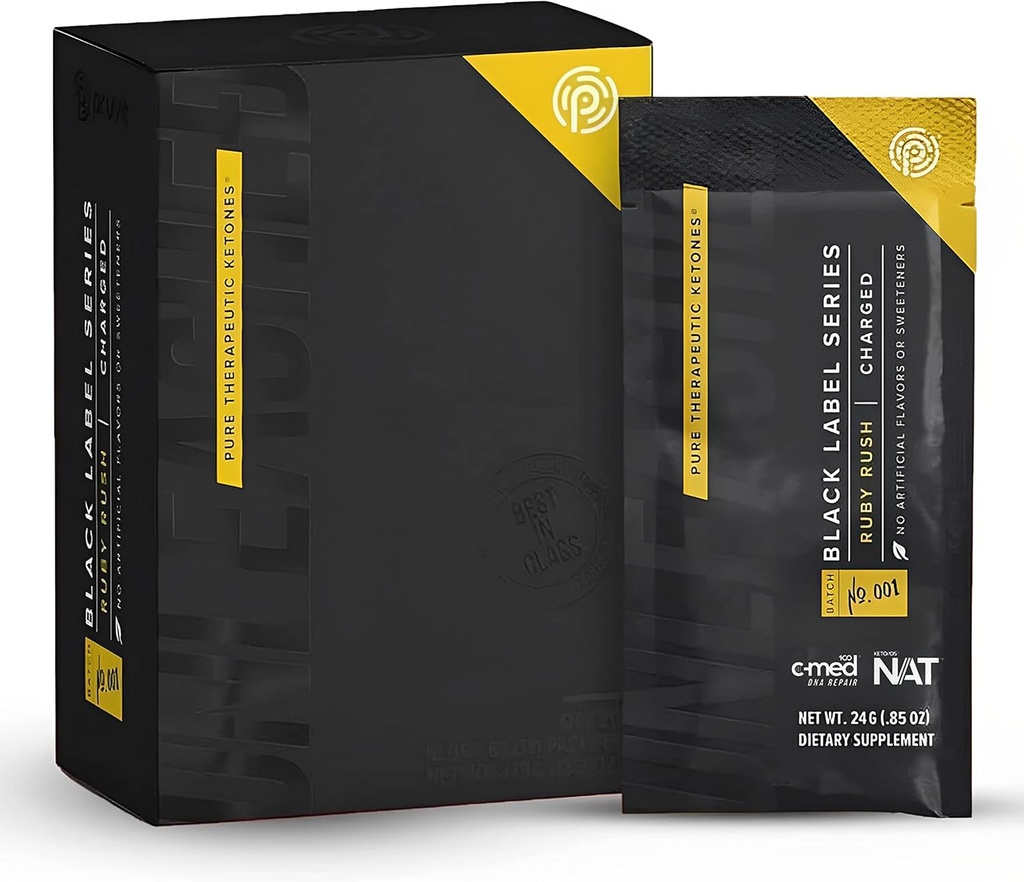 Pruvit Keto//OS Black Label Series Ruby Rush - laetud puhas terapeutilised ketoonid lihaste kasvuks ja lihaste lagunemise vältimiseks - .84 OZ