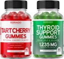 Tart Cherry (90 Gummies) Uric Acid Level Support täiskasvanutele - Võimas antioksüdant seller Seed ja kilpnäärme toetust (90 Gummies) Ashwaganda & põiepõie toetust täiendada - Vegan & Made USAs