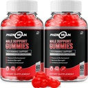 Phenoman meeste Gummies - Pheno Man Max Performance, Phenoman Advanced valem, ekstra tugevus Natural Supplement lihaste kasvu ja üldist tervise toetust ja kommentaare (2 Pack - 120 Gummies)