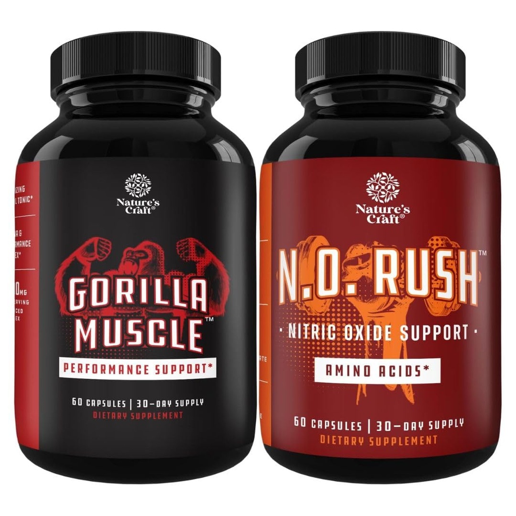 Bundle of Extra Strength Testosterone Booster koos Horny Goat Weed Maca Root Tongkat Ali & Saw Palmetto Extract & lämmastikoksiidi pillid meestele L-arginiin L-tsitrulliin Aminohapped lihaste kasvu