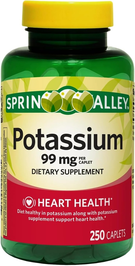 Kaalium Heart Health Supplement Caplets, 99 mg, 250 loendit (pakend 1)