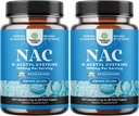 NAC Supplement N-atsetüül Cysteine 1000mg - Vegan High Absorption Non-Smelly NAC 1000mg Kapslid Glutatiooni Prekursor Maksa puhastamiseks Detox & Repair Plus Kopsu tervise ja immuunsuse tugi (4 kuud)