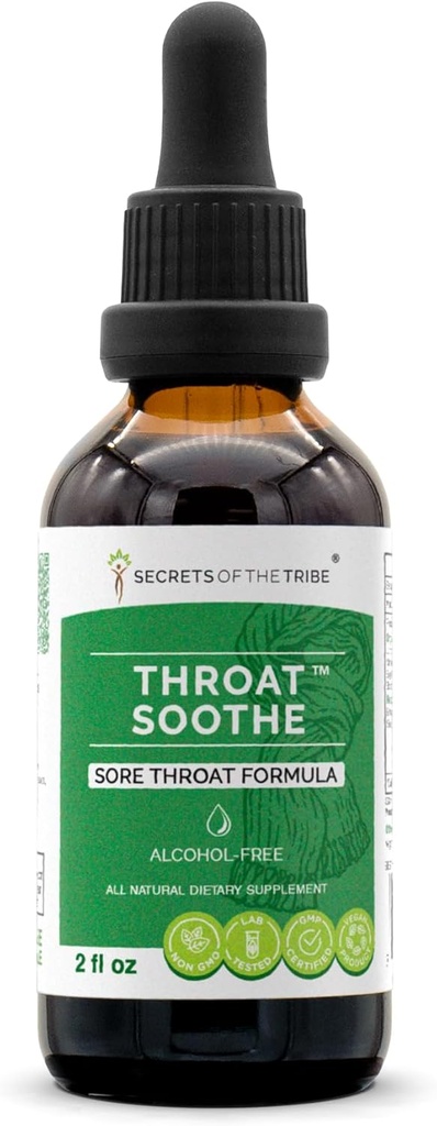 Kurgu Soothe Alkoholivaba ekstrakt, kõrge tugevusega taimsed tilgad, tinktuur valmistatud tinktuur, lagrits, libe Elm, vahukommi, salvei, Echinacea, Elderberry. Kurguvalu vormel 2 oz
