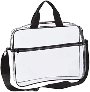 Puhasta Portfolio Briefcase Messengeri kott koos käepidemetega Töödokumendi salvestamise hoidja läbipaistev reisifaili korraldaja koos eesmise Zipper Pouch & Pen taskuga küljel