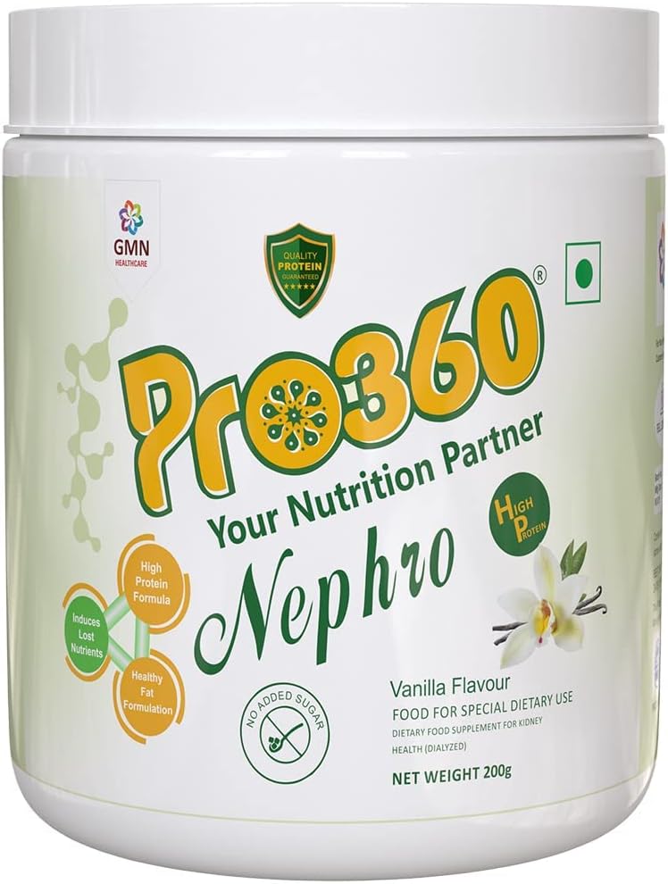 Nepeta Nephro Valgu Dialüüs Hooldus Toitumislisandi Pulber L-karnitiin Neerude Terviseks - Ei Lisatud Suhkrut, Vanilje Maitse 200g
