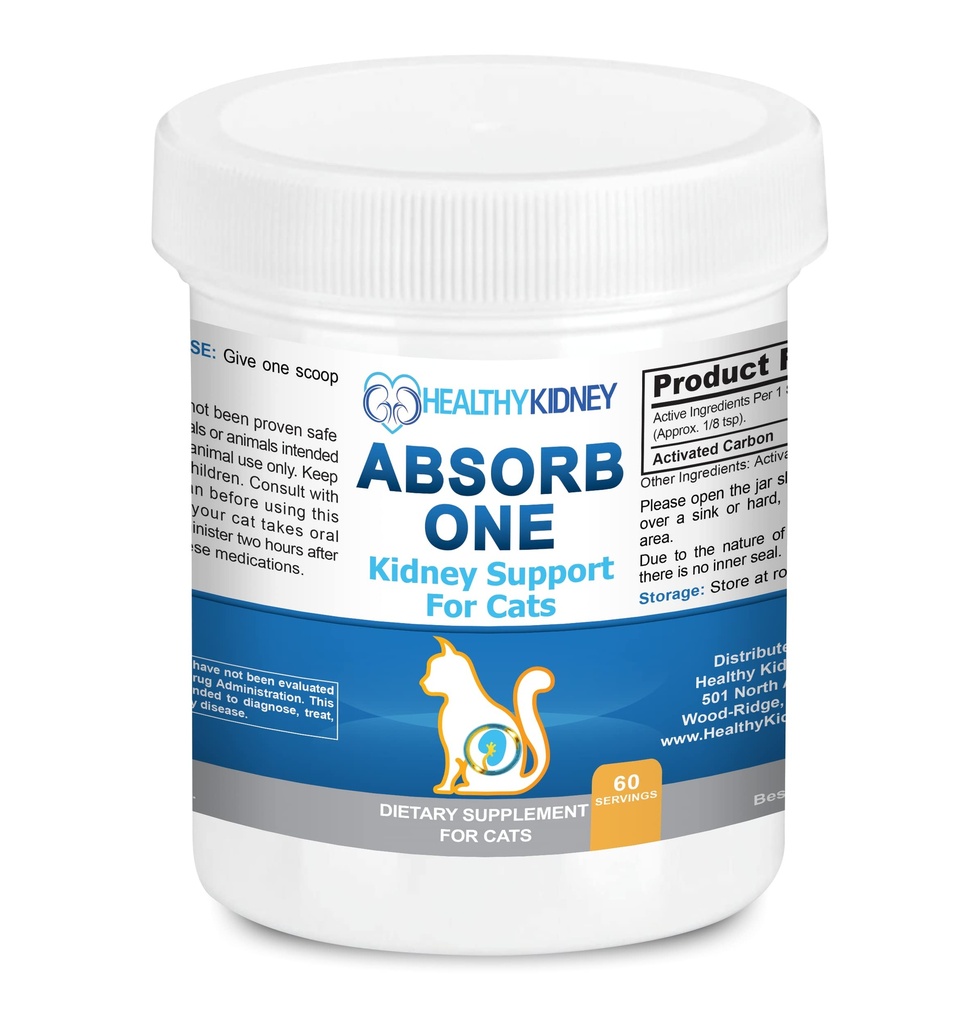 Kassi neerude toetuslisa normaalse neerufunktsiooni jaoks kassidel.Loomulik kasside neerude puhastamine Võtke mis tahes neeru kassi dieediga. Vet-Formulated 1/8 TSP päevas 60 Servings: Absorb One