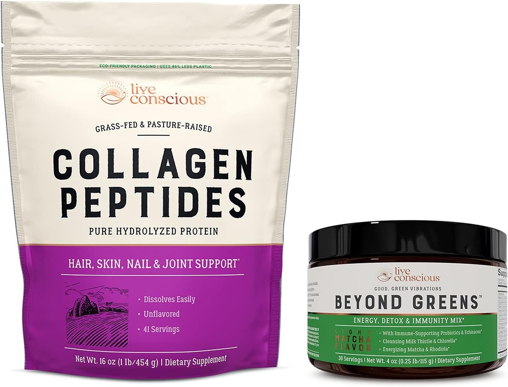 Kollageenpeptiidid & Beyond Greens | Juuksed, nahk, küüned ja liigeste tugi + immuunsuse suurenemine, detox ja energia