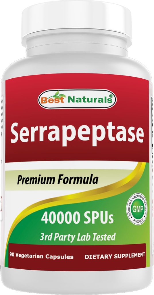 Parimad looduslikud Serrapeptaas 40000 SPU-d 90 Vcaps (90 loendit (1. pakk))