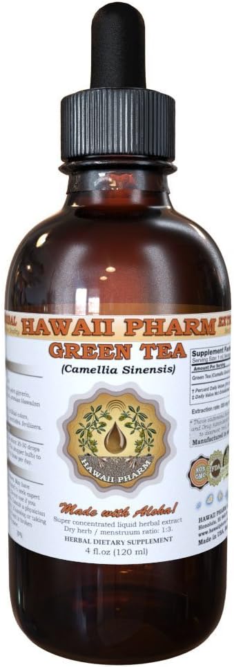 HawaiiPharm Green Tea Liquid Extract, Green Tea (Camellia Sinensis) Lehtpulbri tinktuurilisa 2 oz