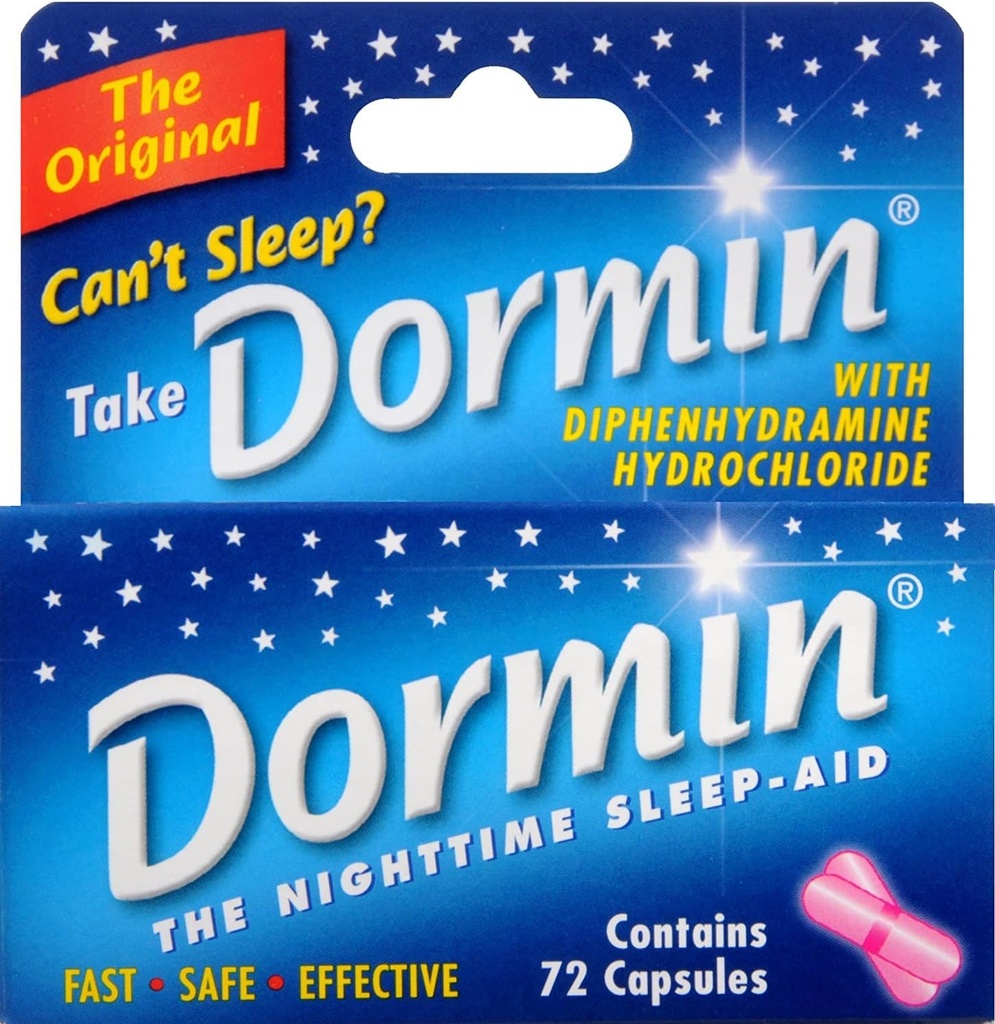 Dormin Nighttime Sleep-Aid - 72 kapslit, 6 pakendis