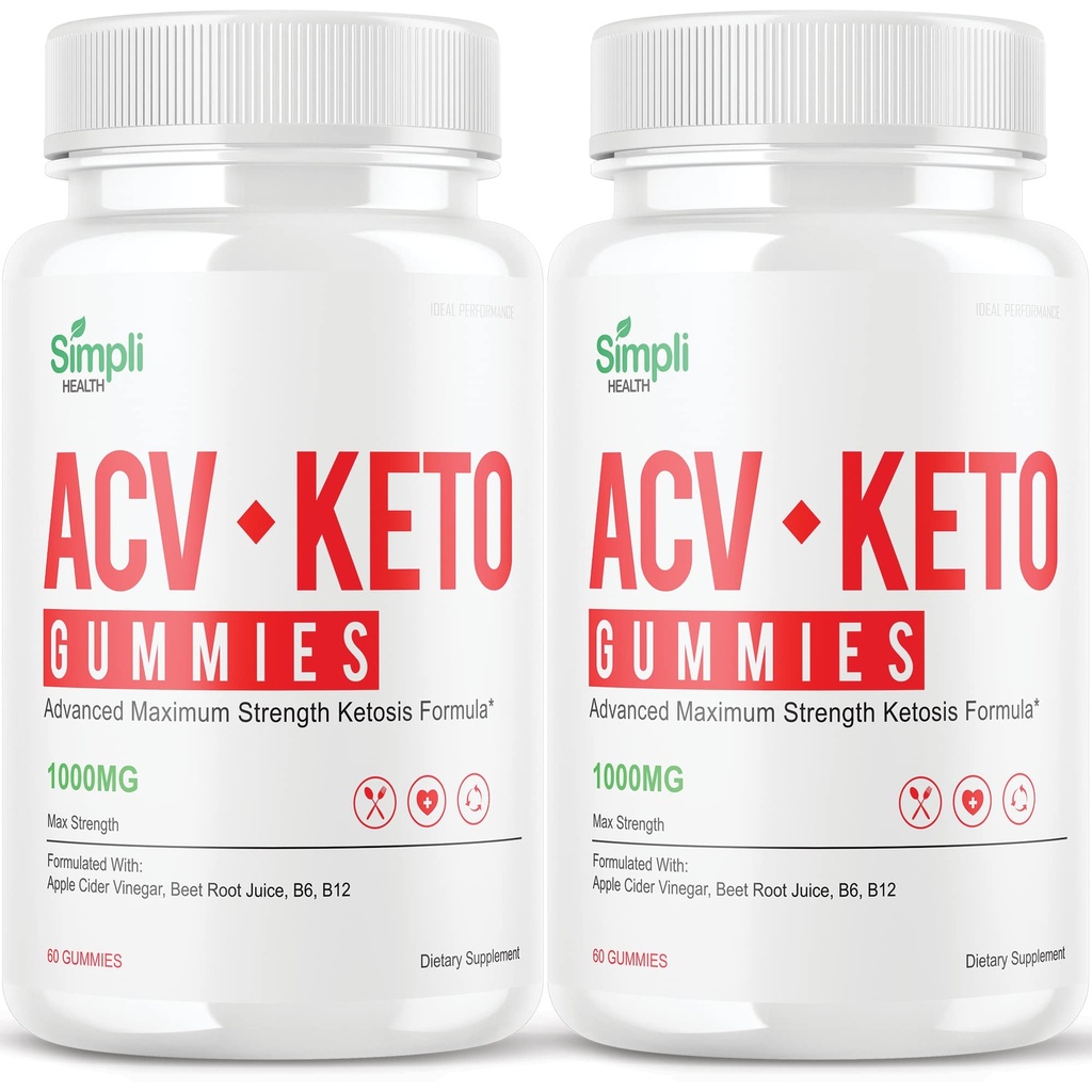 IDEALNE TULEMUS (2 Pack) Simpli ACV Ketos Gummies Simpli Health Gummies Simplihealth Gummies Simply Acc (120 Gummies)