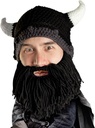 Habepea Viking Looter - originaalne käsitsi valmistatud kudumiskiiver ja eemaldatav must habe