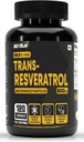 Trans Resveratrol 500MG kapslid - 99,5% puhas mikroniseeritud ja väga biosaadav toidulisand | Aeglane vananemine, tõestatud võimas antioksüdant | parandab ainevahetust ja südame tervist (120 kapslit)