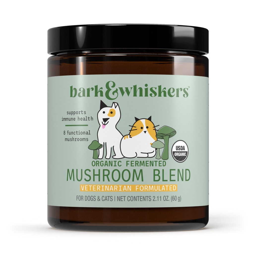 Dr. Mercola Bark & Whiskers Organic Fermented Seenesegu - Cat & Dog Supplement - Toetab Seedetrakti Ja Immuunsüsteemi Tervis - Vaba Lisandid, Filler & Gluten - 2,11 oz. (60 Scoops)
